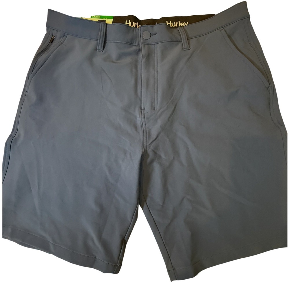 Hurley Mens Regular Fit Hybrid Shorts Blue 4-Way Stretch Water Repellent 38